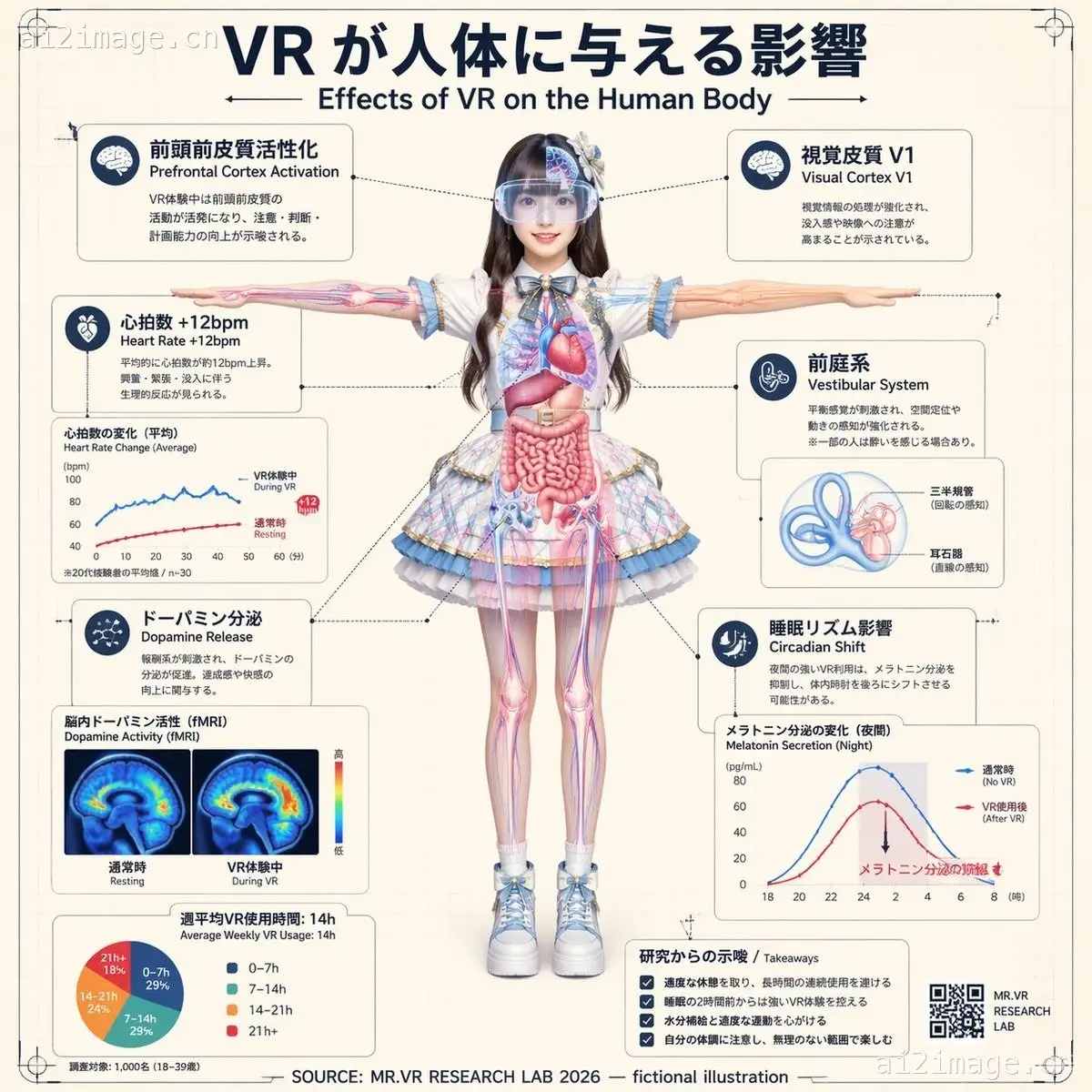 VR 对人体影响的信息图