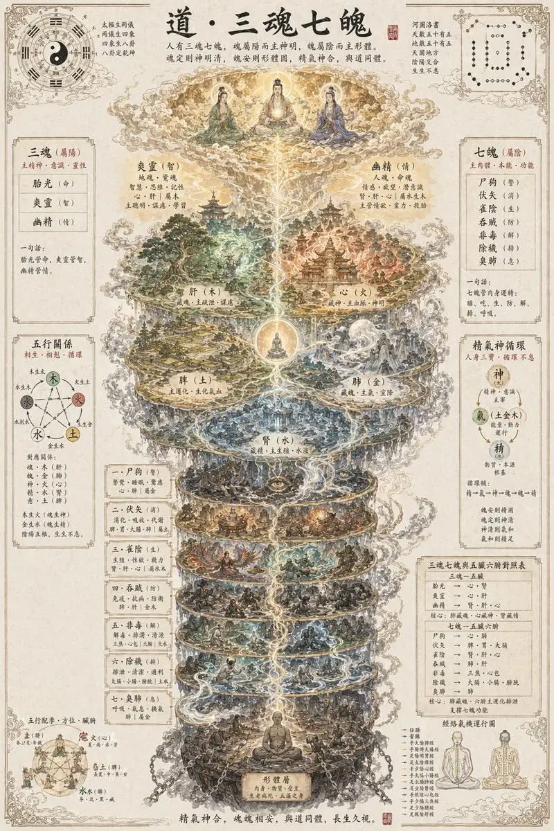 Taoist Three Souls Seven Po Poster