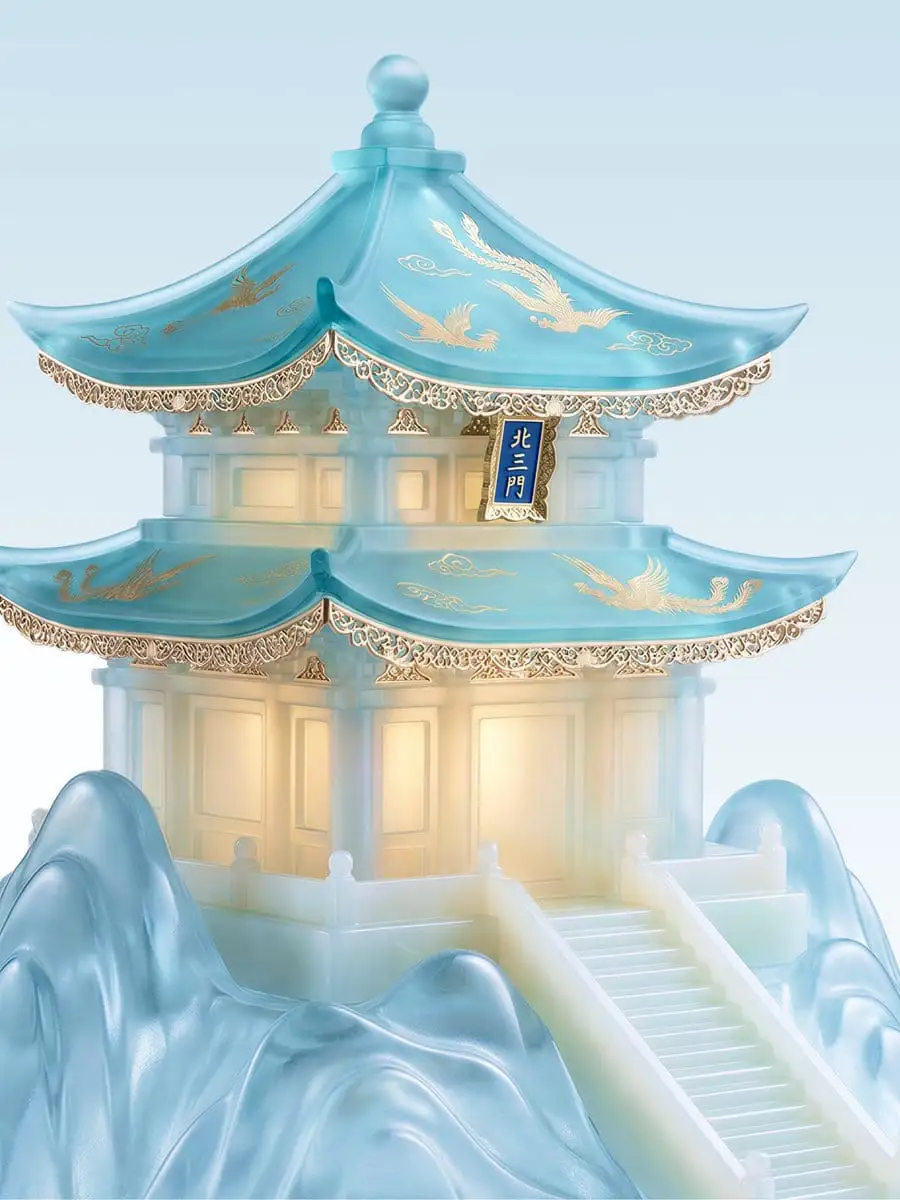 国风雅韵:玉石亭阁概念建筑静物