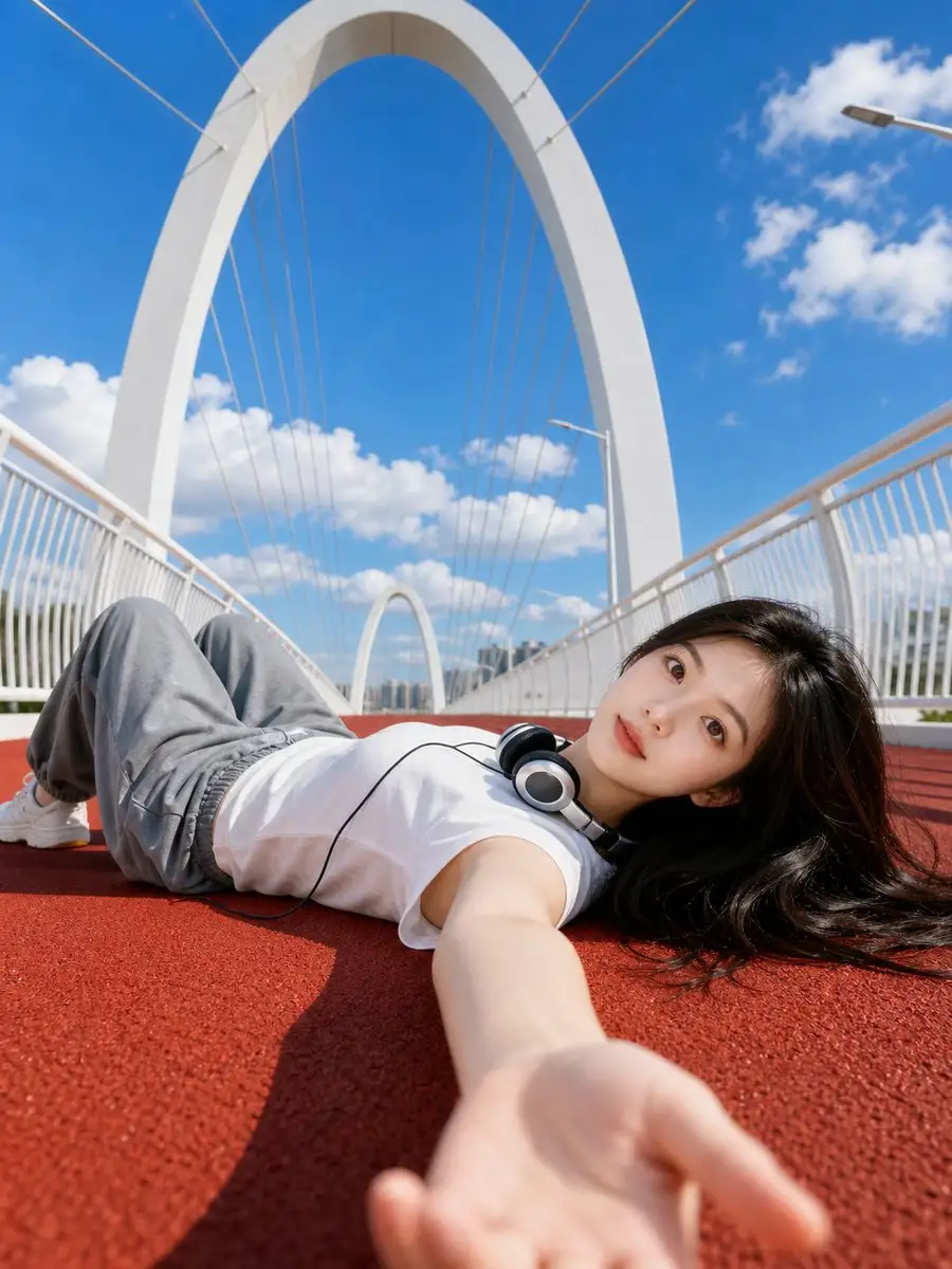 Summer Bridge Track Portrait