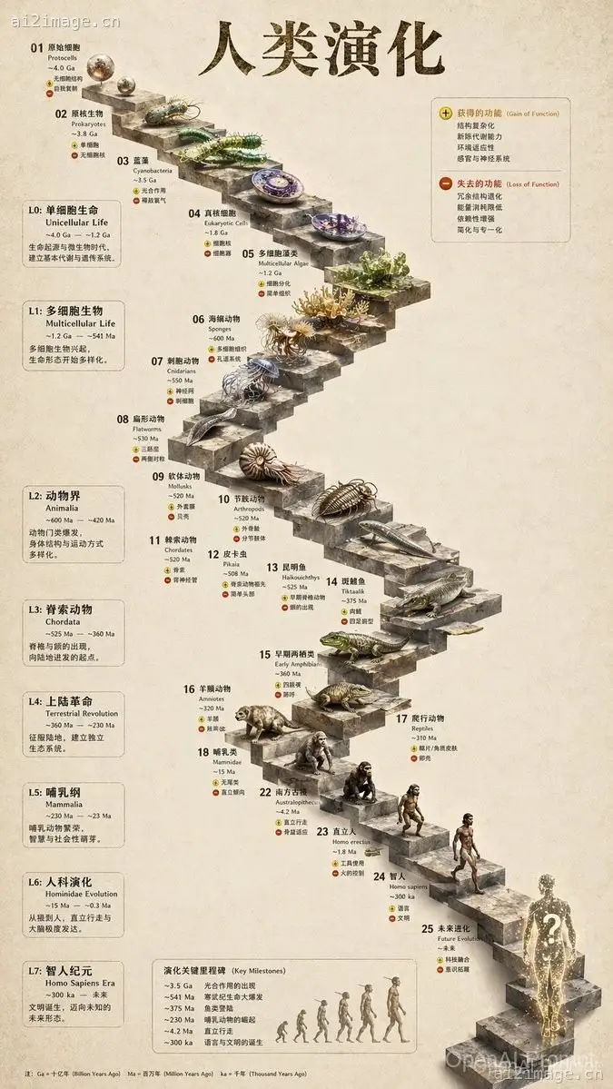 3D 石阶演化信息图