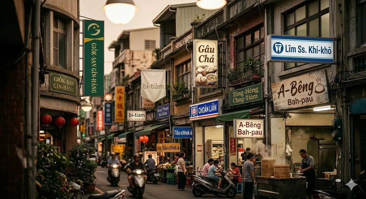 台湾街景,招牌罗马化