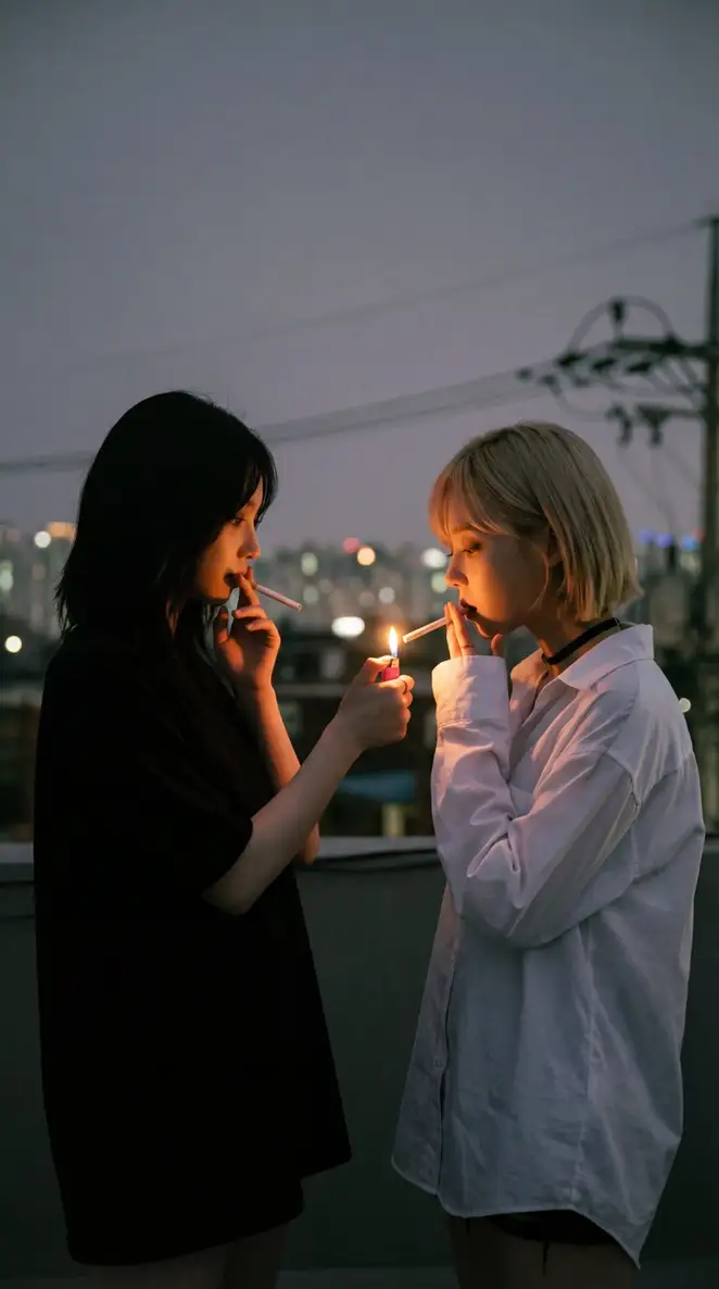 KPOP偶像Karina和Winter的Lo-fi胶片摄影