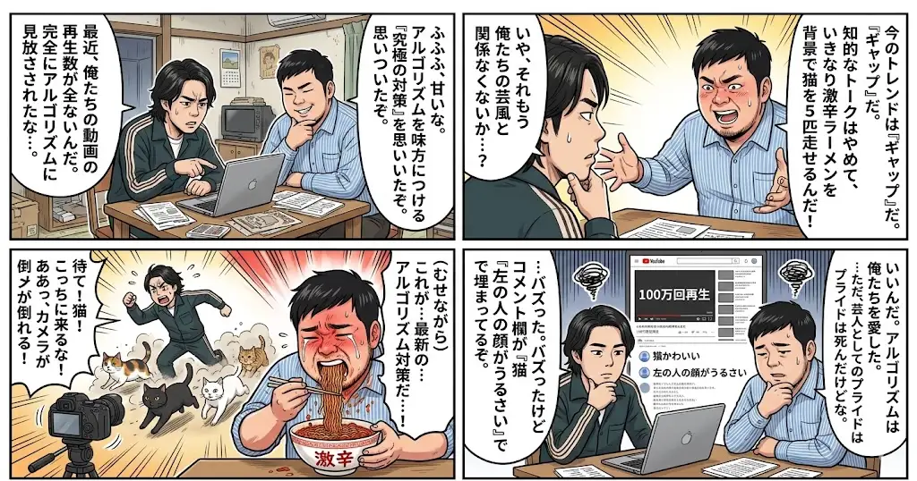 令和浪漫风格四格漫画