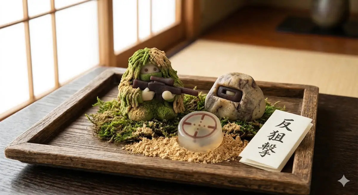 受反狙击启发的日式和菓子