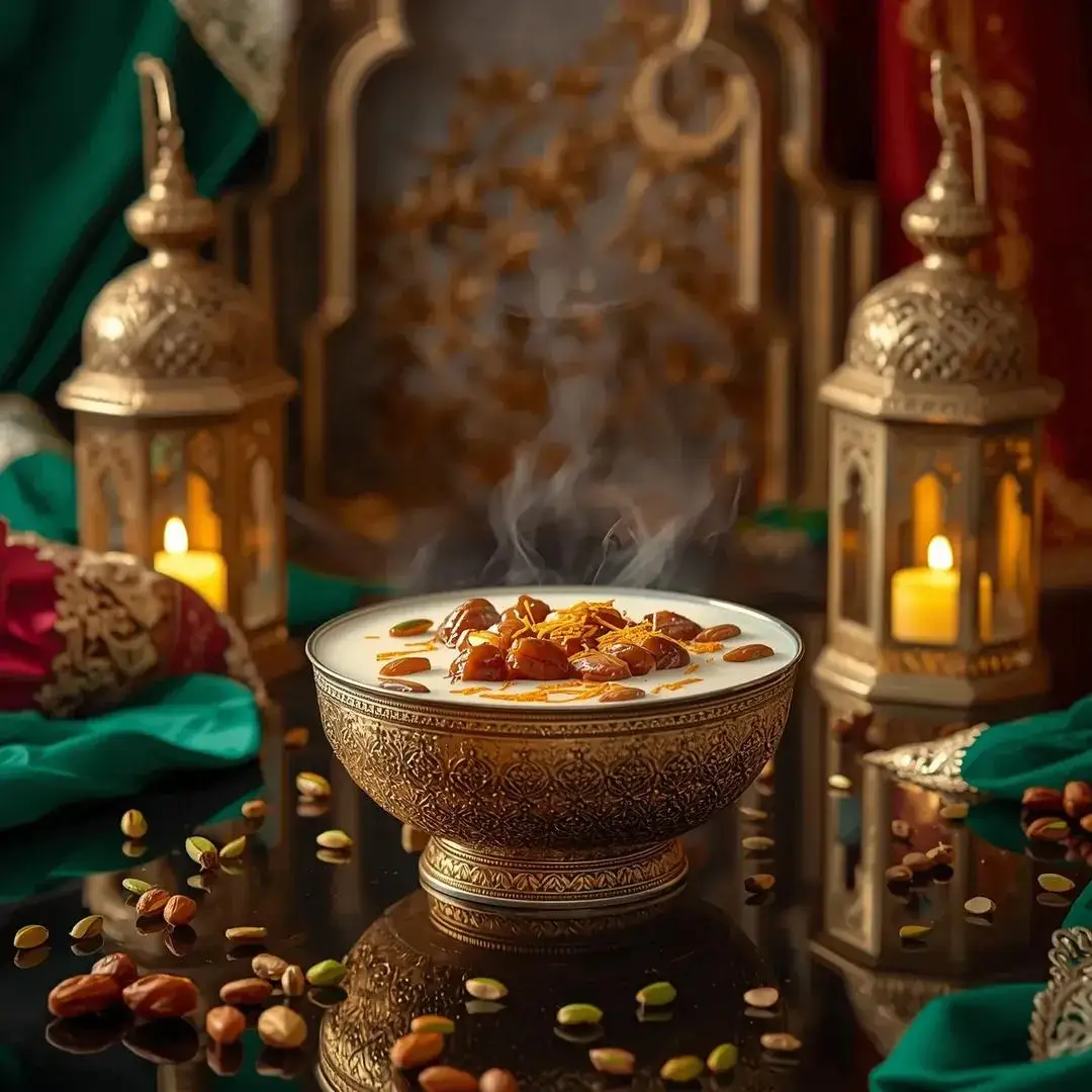 皇家开斋节背景下的奢华Sheer Khurma