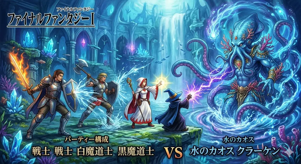 最终幻想小队大战水之混沌克拉肯