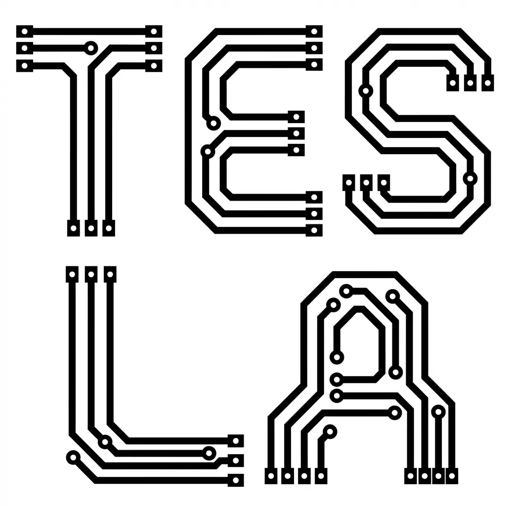由PCB走线构成的文字