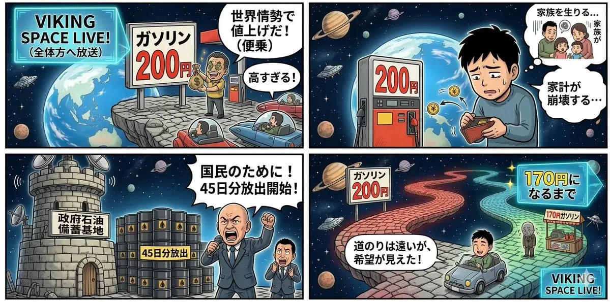 四格漫画:石油恐慌