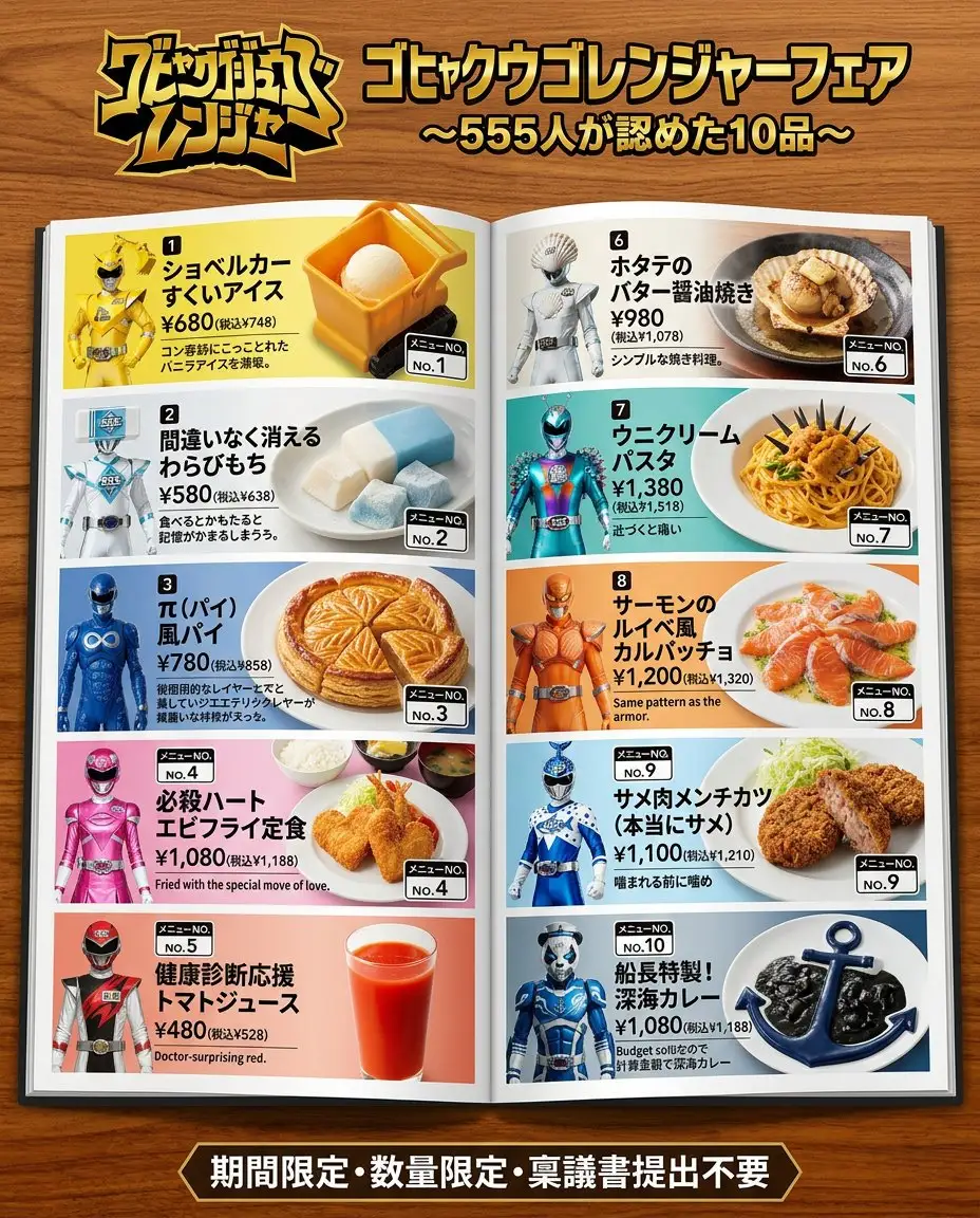 角色主题餐厅菜单设计