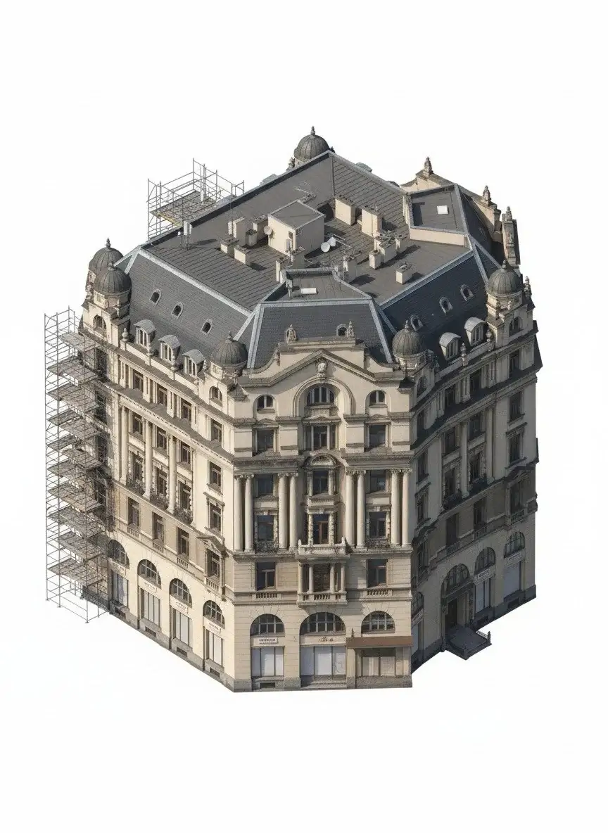 分离出3D建筑/制作等距模型