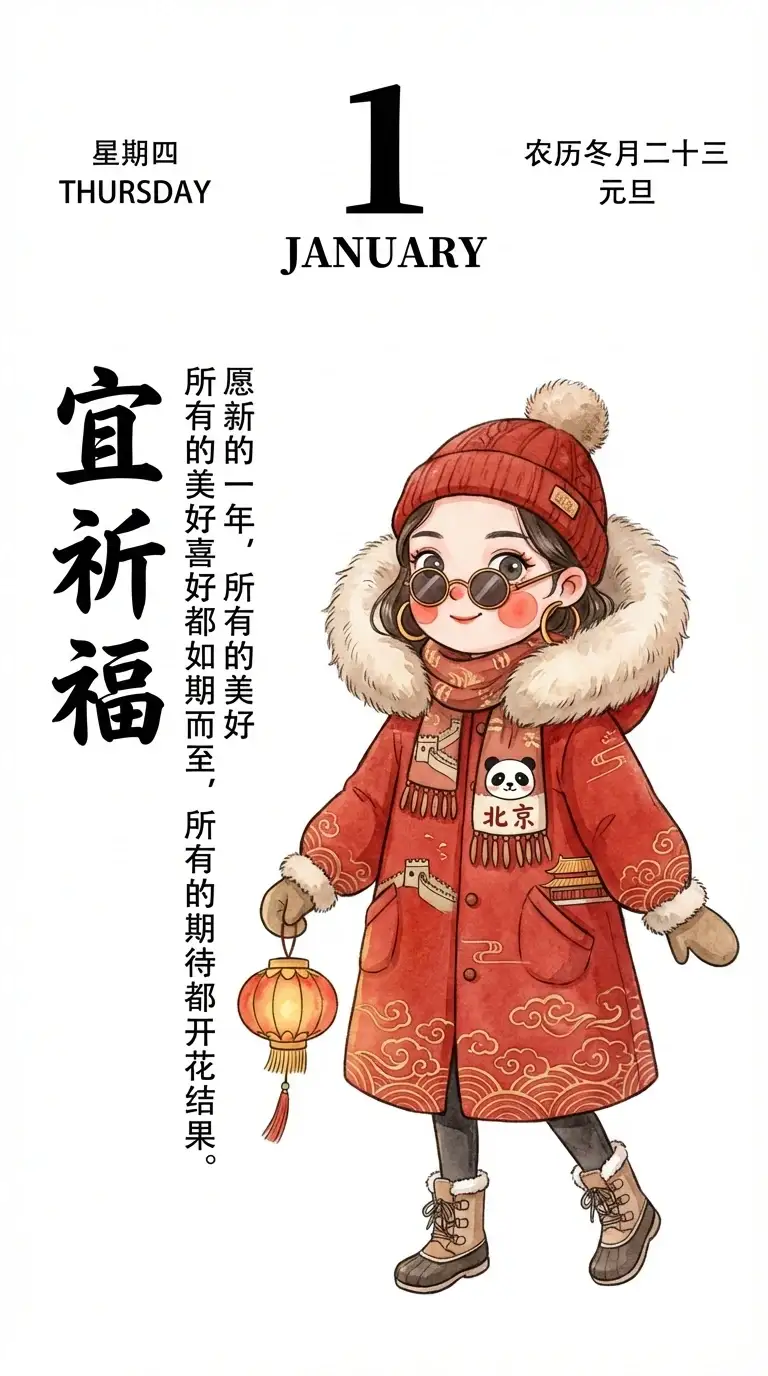 日历插画