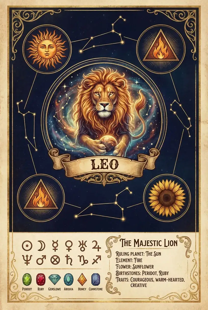狮子座 (Leo):耀眼的王者
