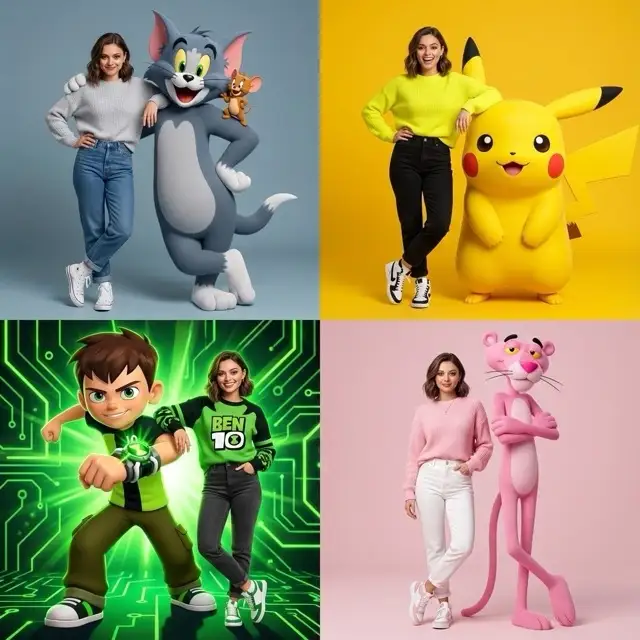 超写实3D卡通人物时尚大片