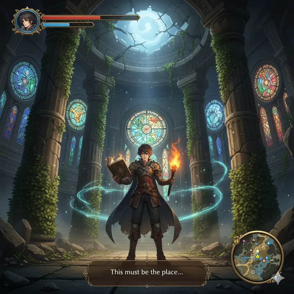 游戏 UI 界面 (RPG / 恋爱游戏):用 Nano Banana 一键生成你的游戏世界