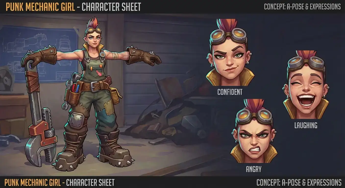美式卡通风格英雄 (Overwatch/Fortnite Style)