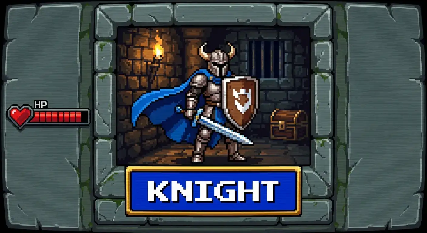 像素风复古角色卡 (Retro Pixel Art Card)