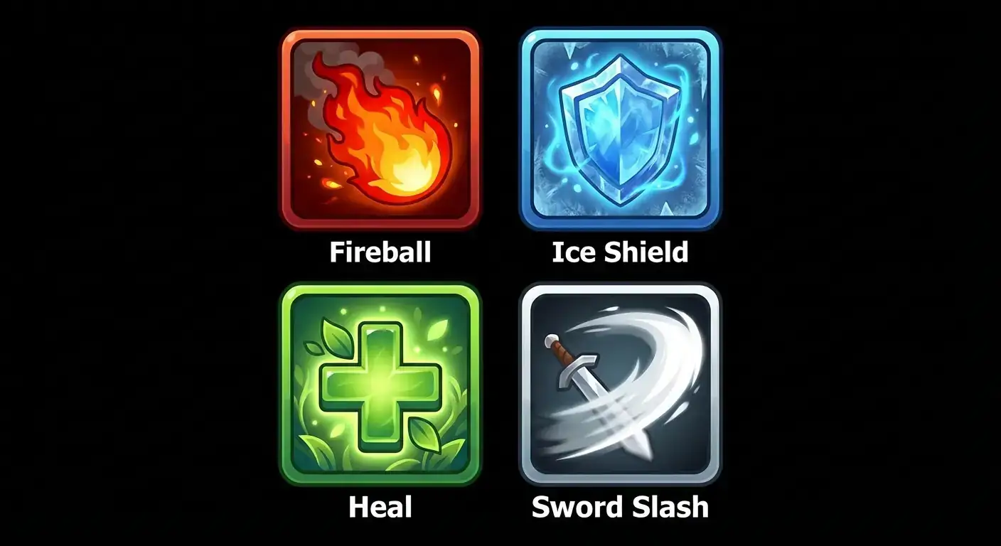 模块化 RPG 技能图标 (Modular Skill Icons)