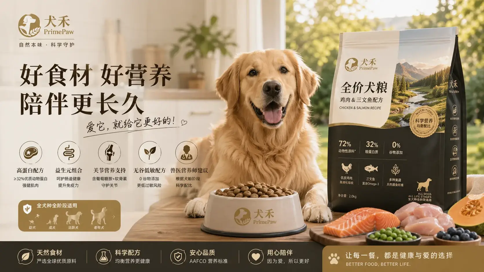 犬禾高端狗粮生活方式广告