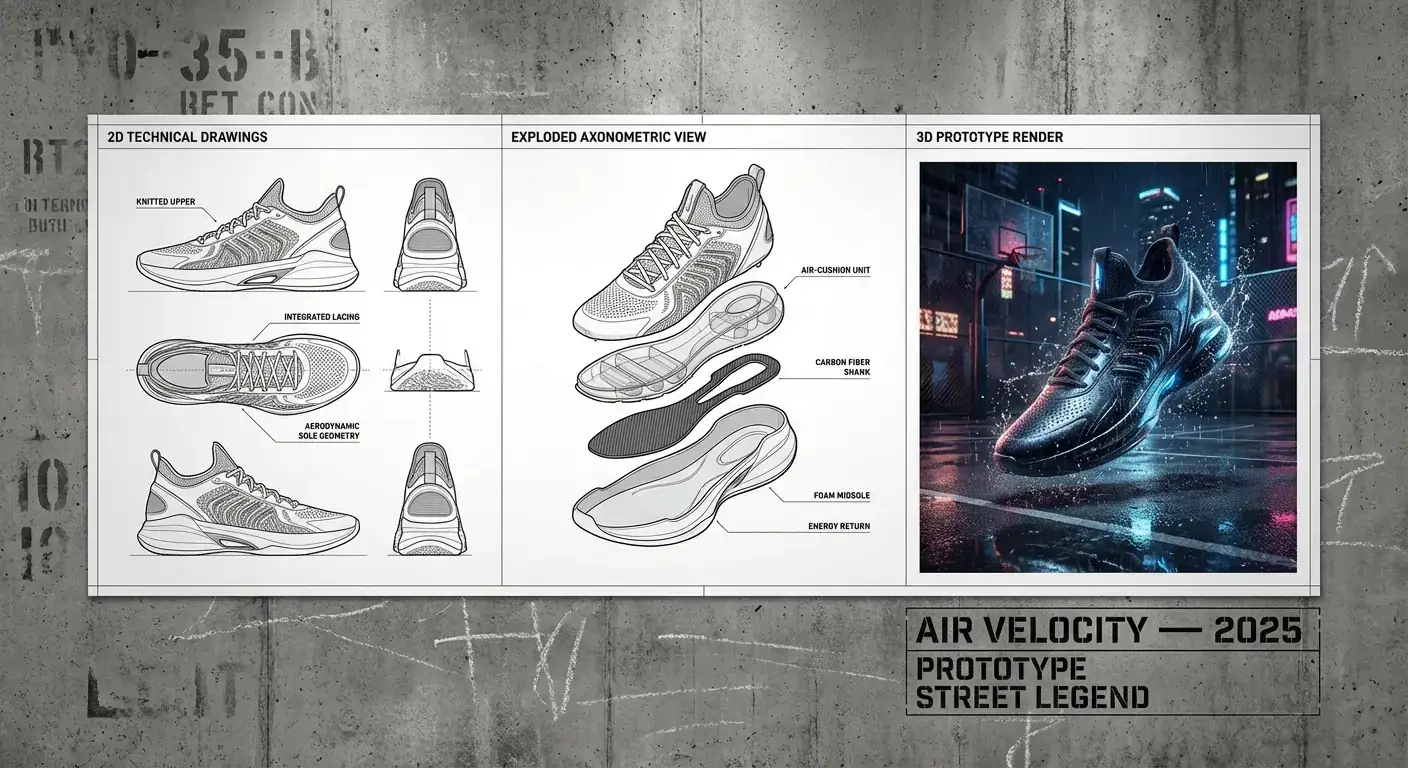 高科技篮球鞋 (High-Tech Sneaker)