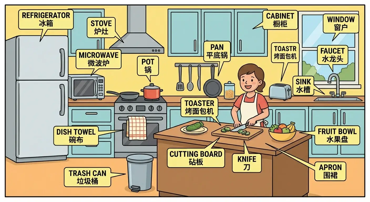 场景英语标注图