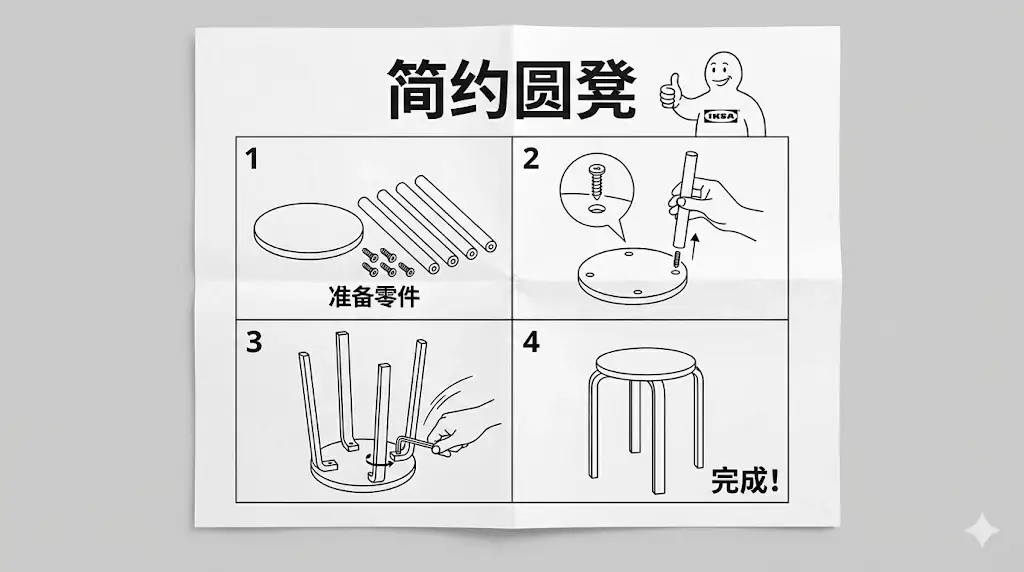 宜家风格家具组装说明书