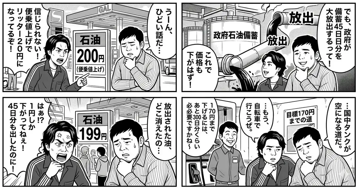 170日元汽油价格的漫长之路漫画