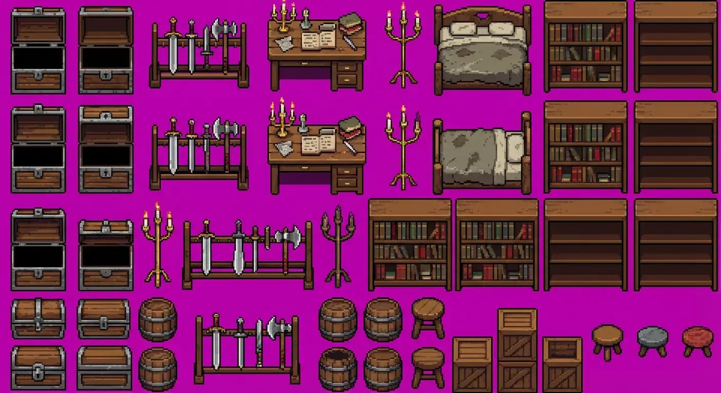 像素风地牢家具 (Pixel Art Props)