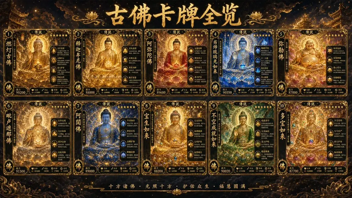 十古佛·卡牌风神佛立绘展示