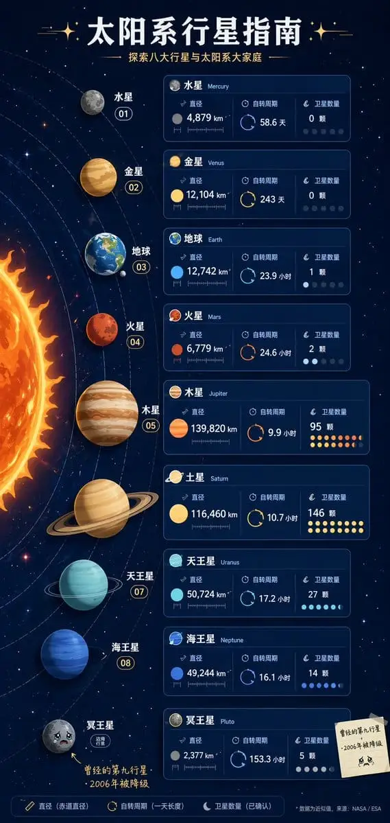 太阳系行星指南:信息图海报生成器