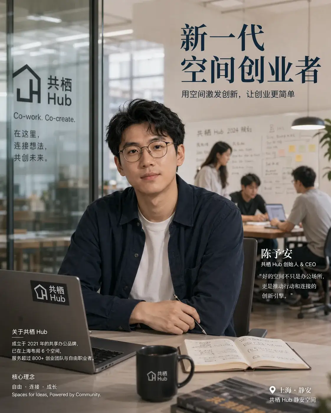 共享办公创始人编辑肖像