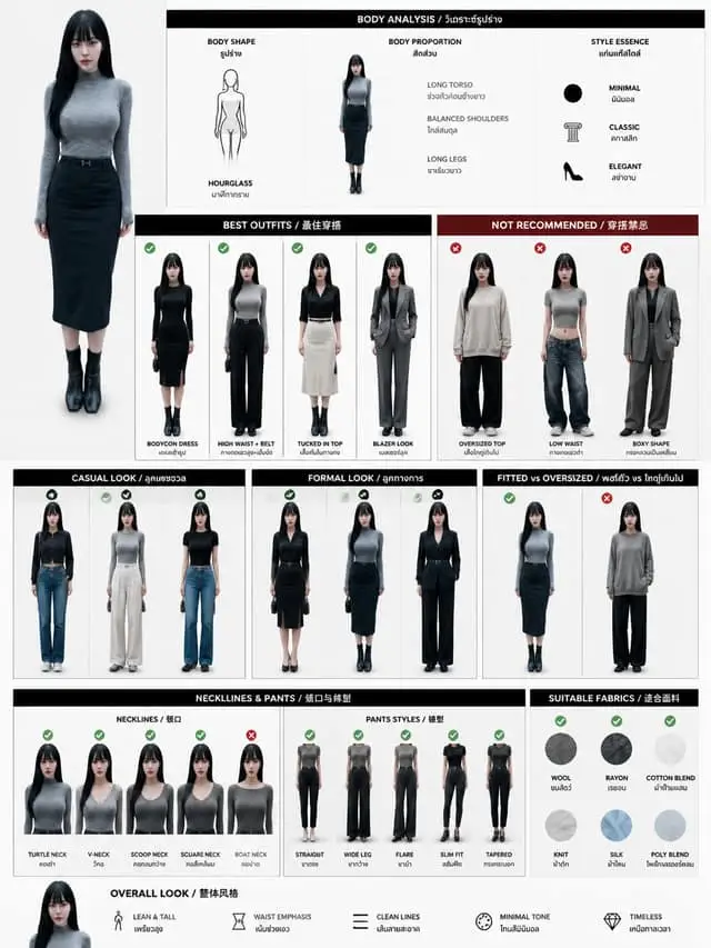 穿搭风格分析图表 (Outfit Style Analysis Graphic)
