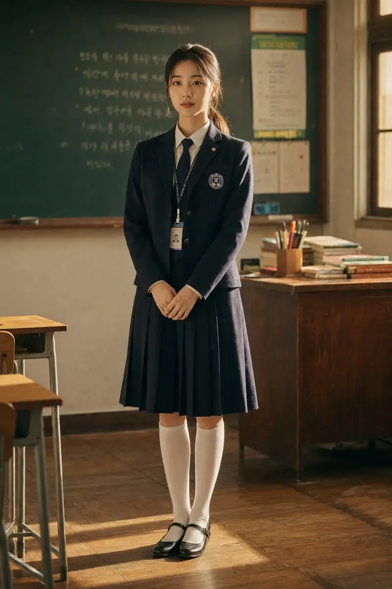 韩国校服少女教室人像 | 胶片质感写真