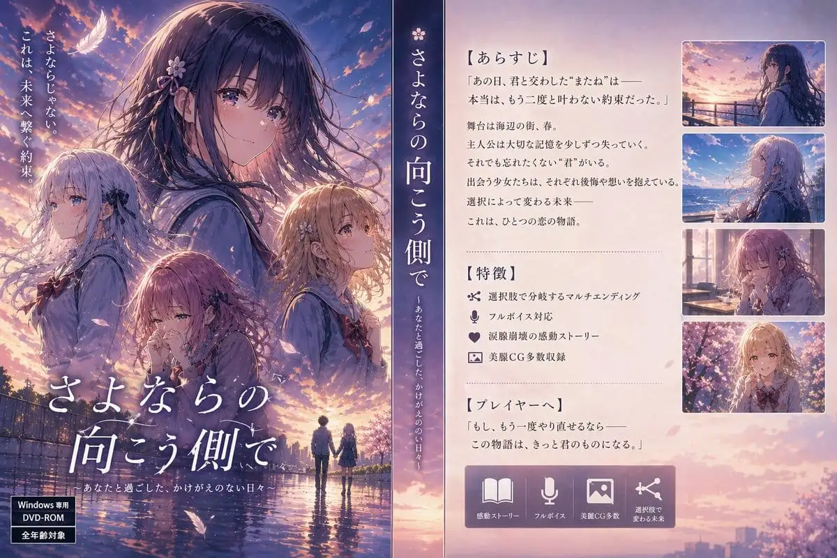 日式视觉小说宣传海报生成器 | 美少女游戏广告设计