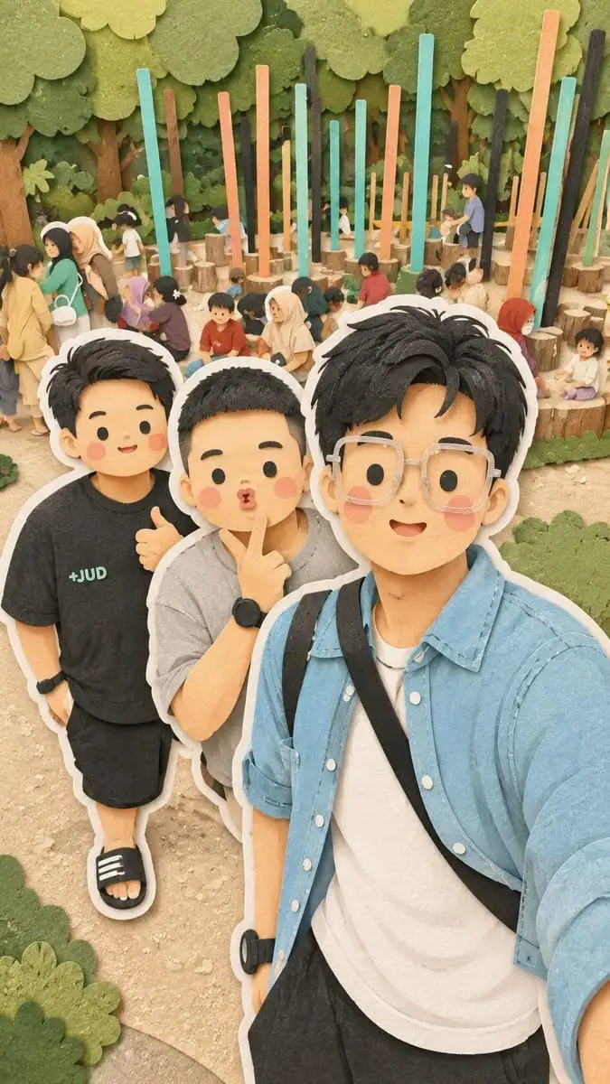 梦幻家族旅行|手工剪纸拼贴插画创作