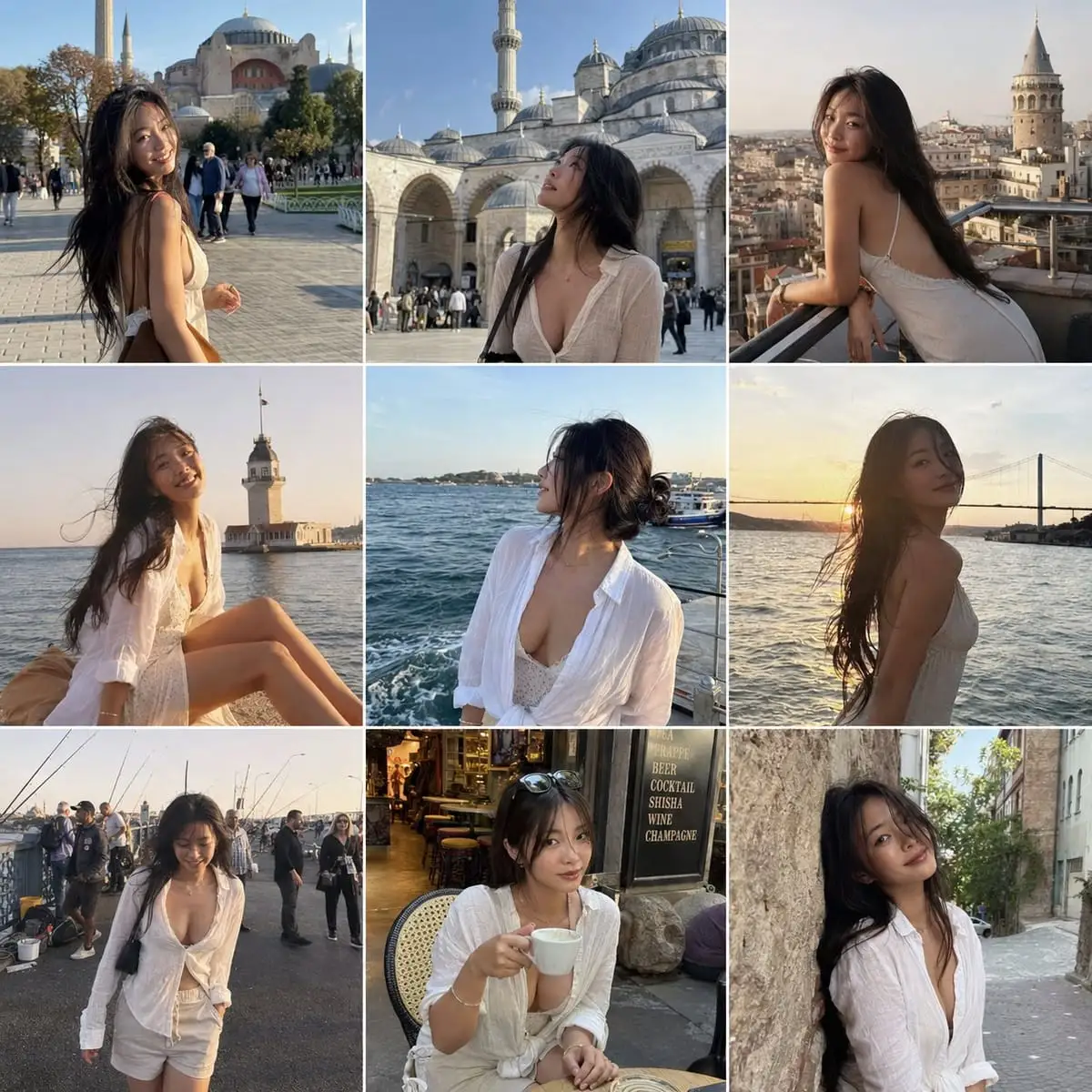 伊斯坦布尔魅力旅拍 | 自然风女性九宫格组图