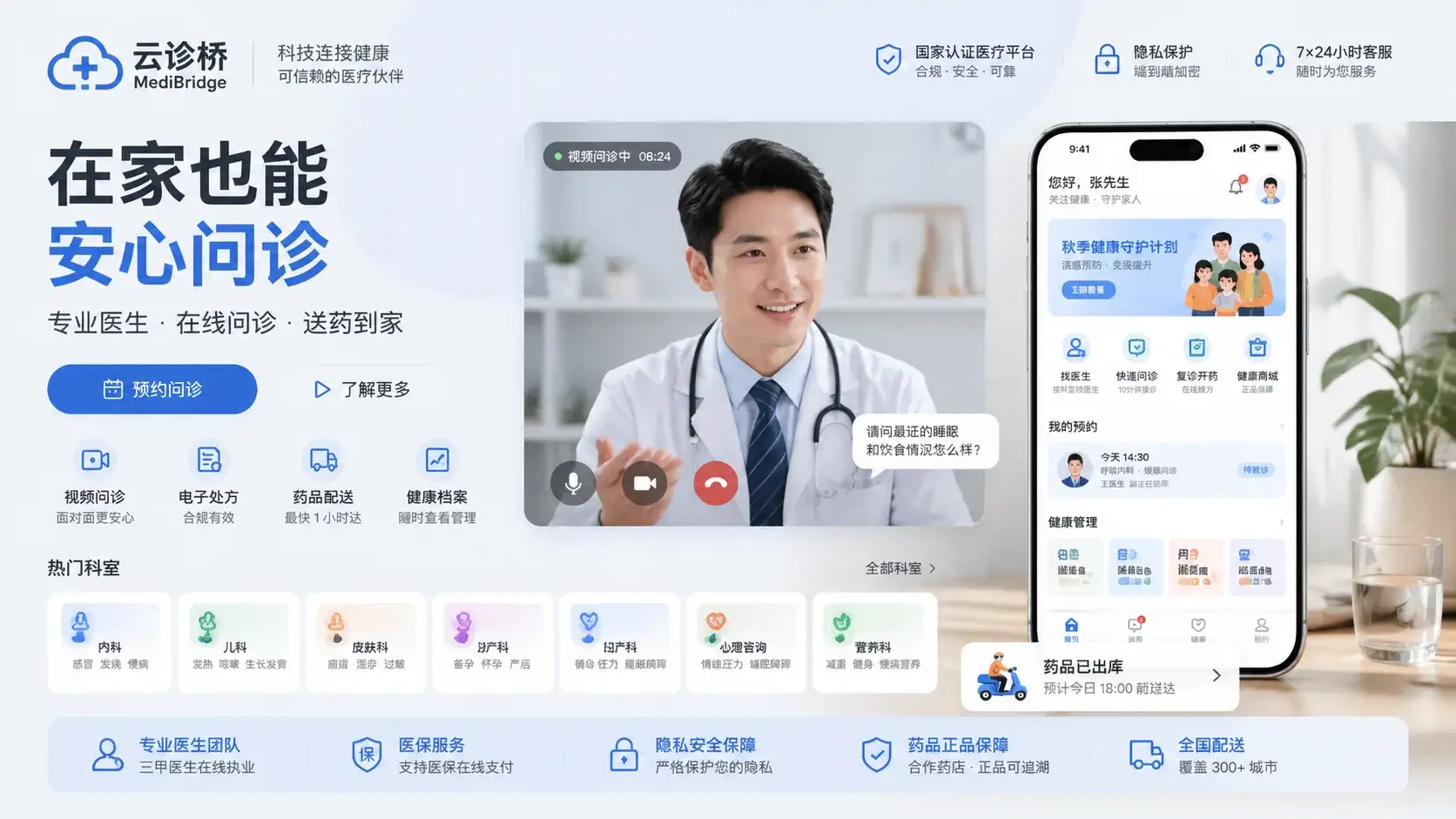 云诊桥远程医疗 App 视觉