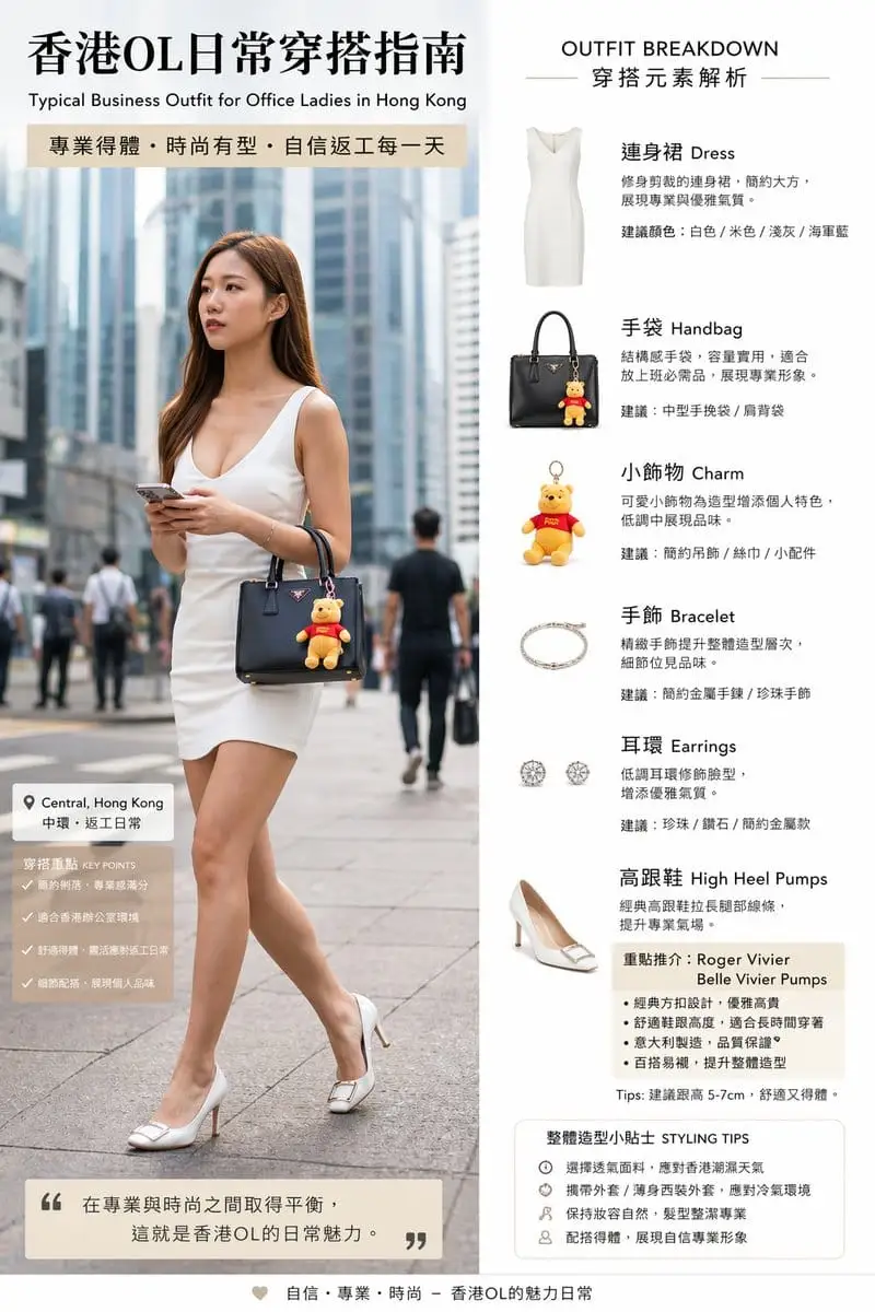 香港办公室女性穿搭指南信息图