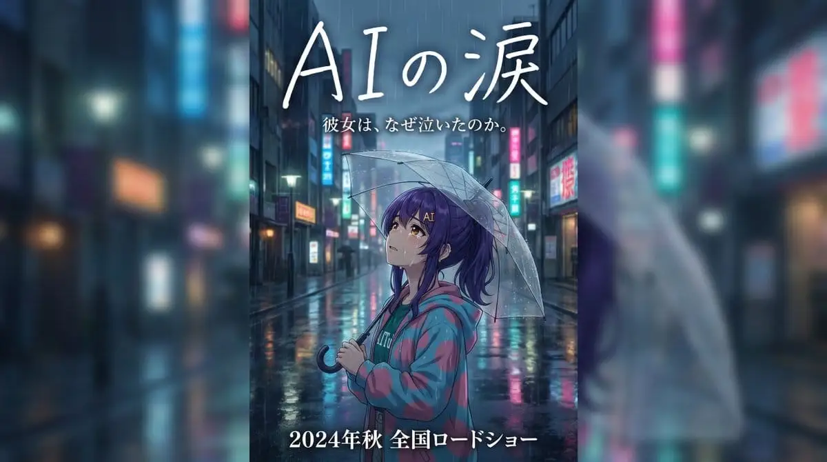 雨中少女·日系电影感横幅海报生成器