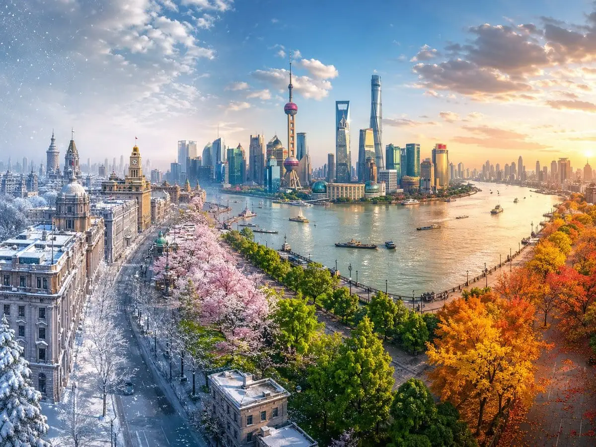 四季更迭全景图|黄浦江畔时光轮回