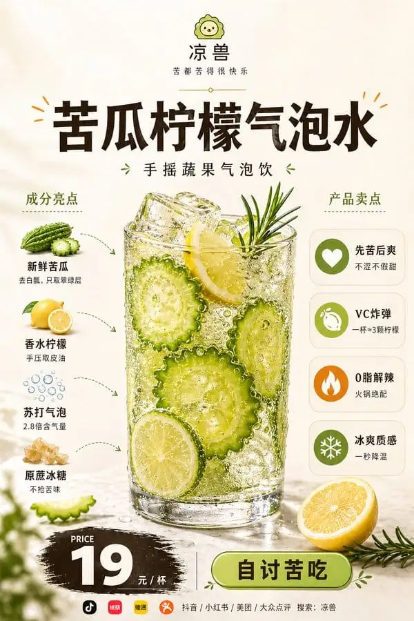 餐饮品牌商业促销海报 | 美食英雄说明书AI生成器