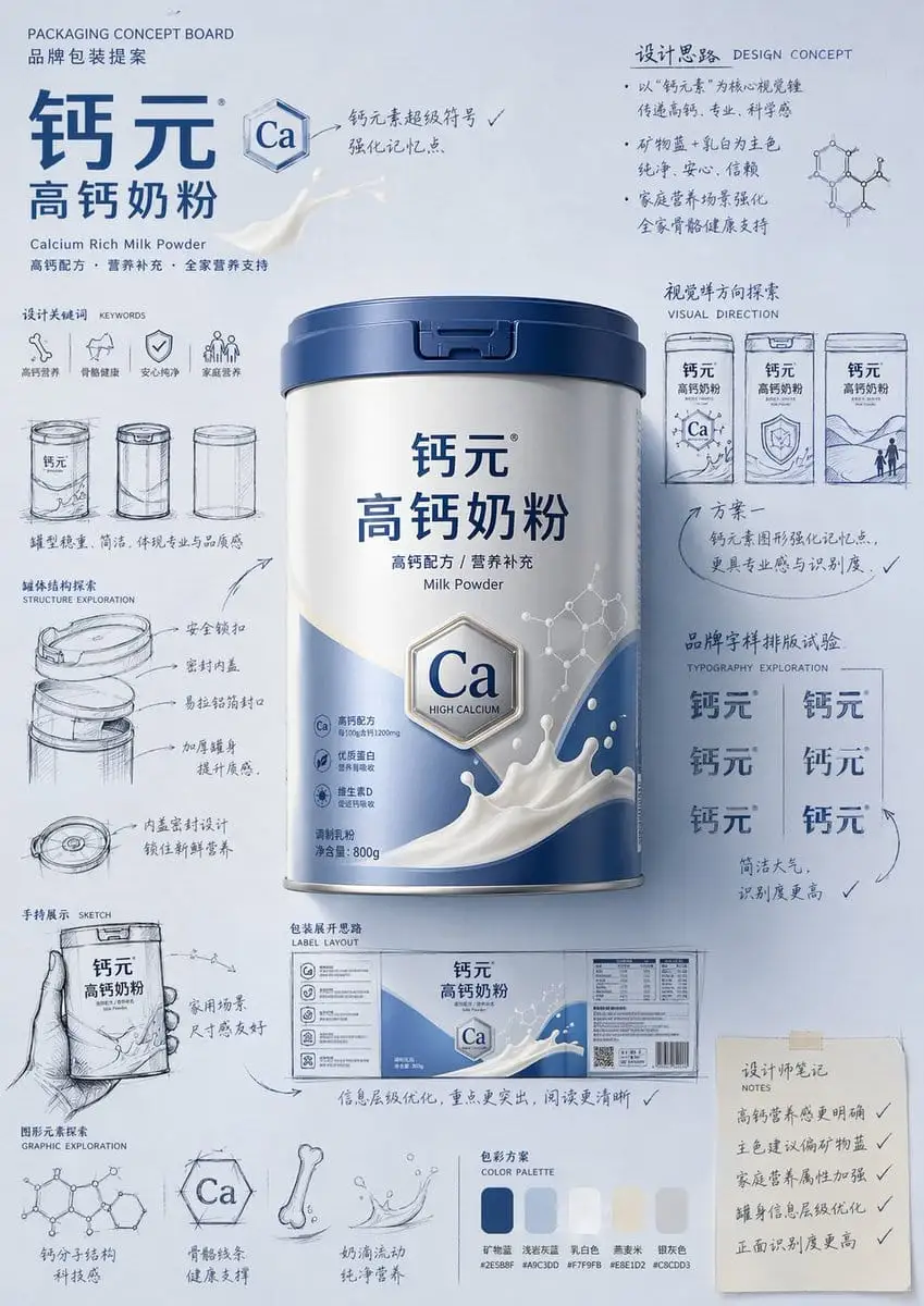 手绘包装方案海报设计 | 品牌创意提案神器