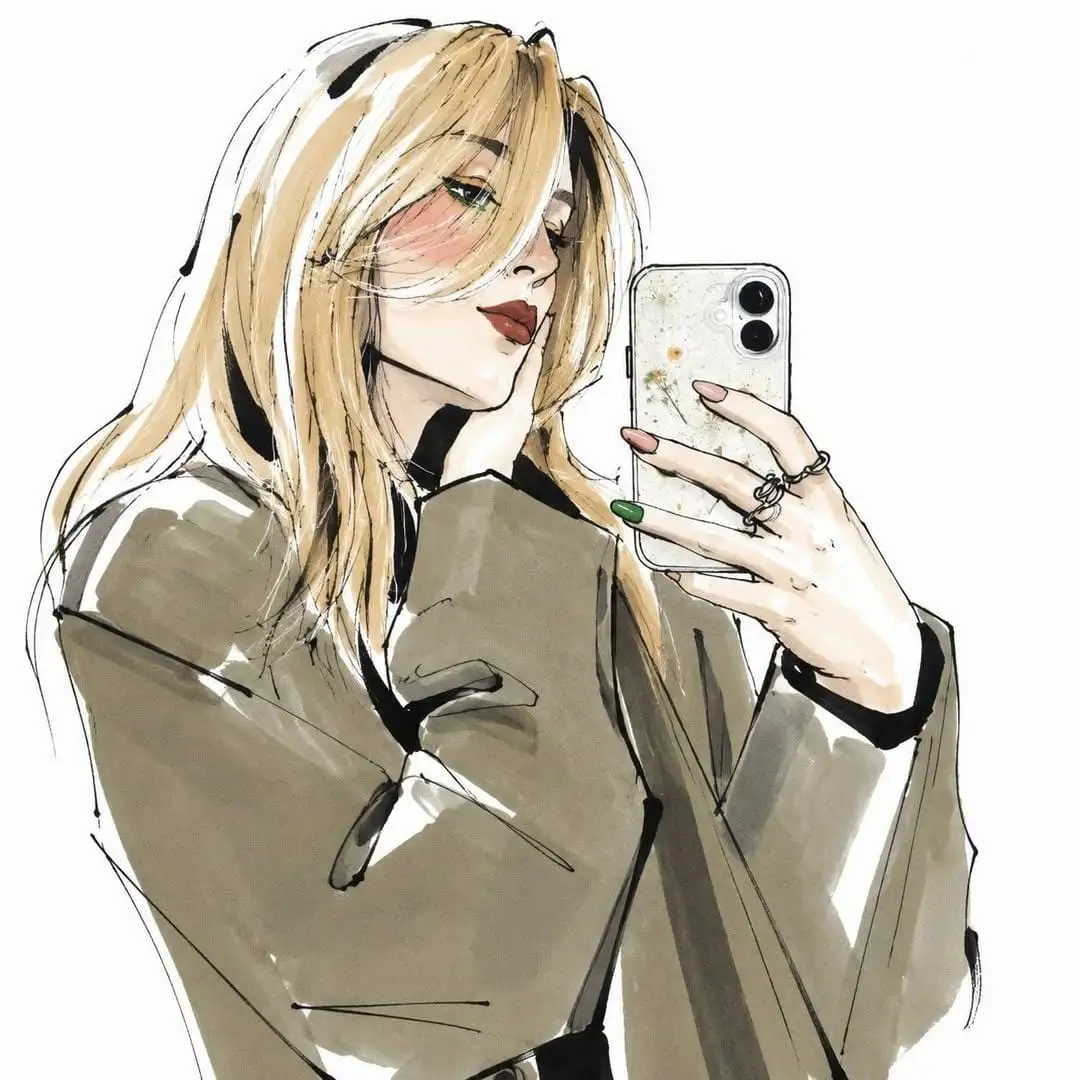 高级时装杂志风手绘插画 | 照片转Vogue风格素描