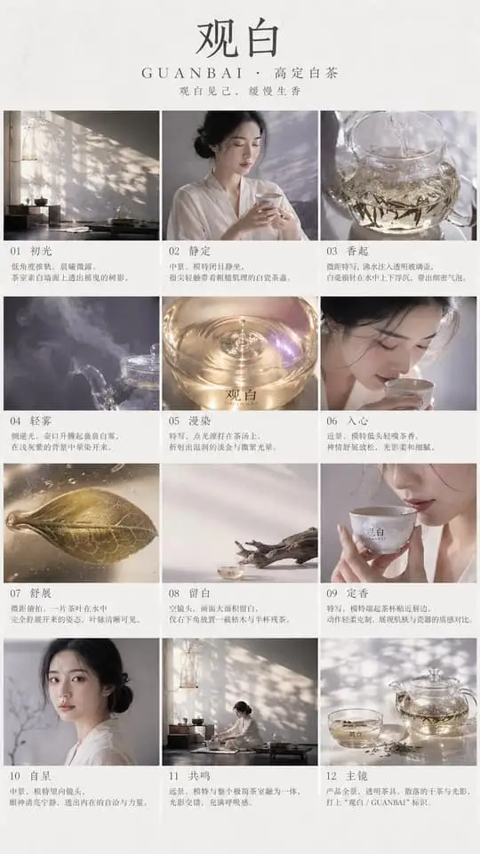 白茶高定广告片12个镜头