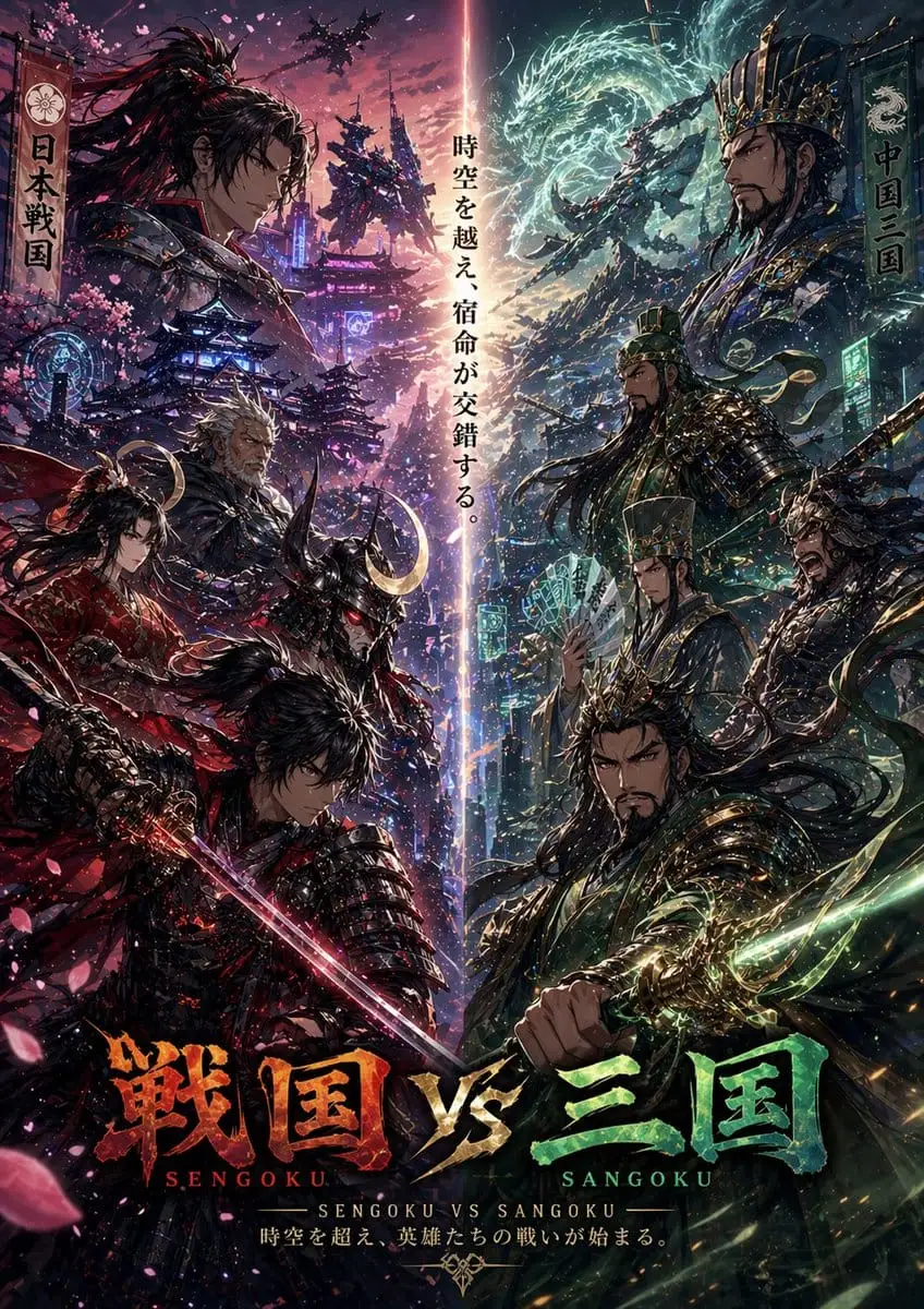 战国vs三国:中日跨界史诗海报