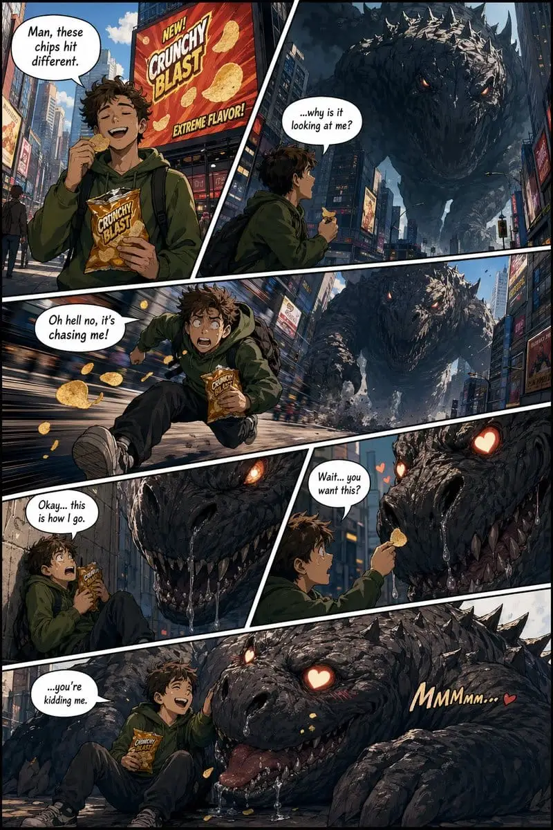 美式漫画条漫模板|六格电影感叙事