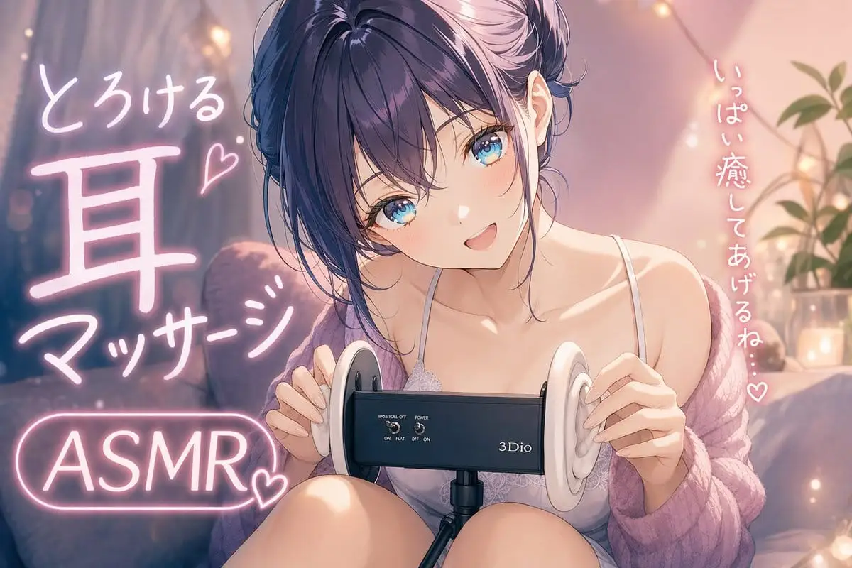 ASMR耳部按摩少女:治愈系动漫插画提示词