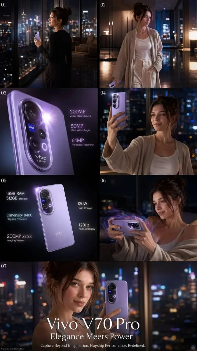 Vivo V70 Pro 奢华时尚电影级广告大片