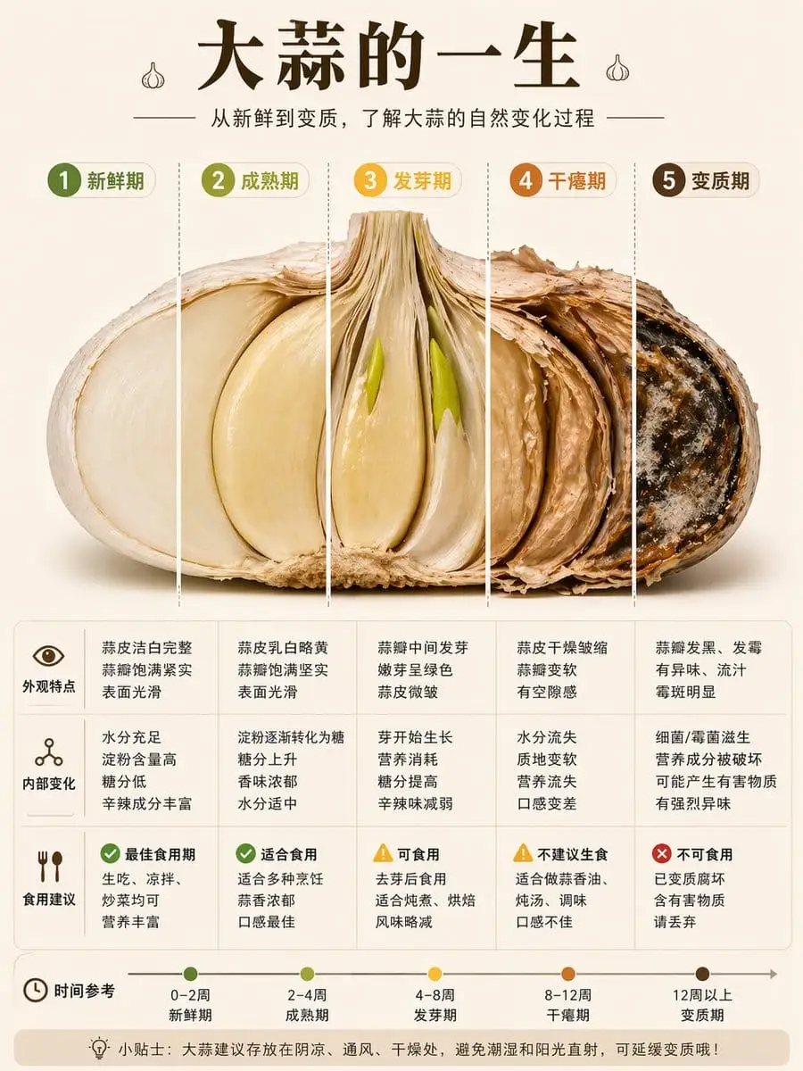 大蒜生命周期信息图海报设计
