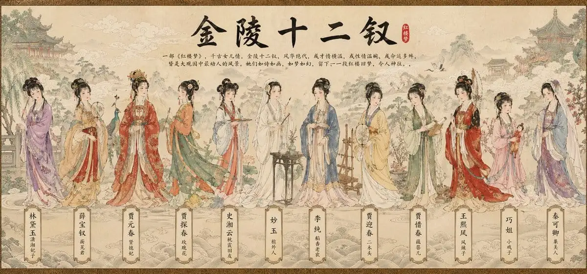 国风长卷工笔人物群像生成器